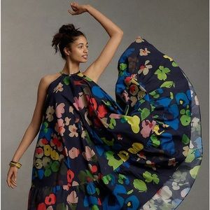 HTF Anthropologie WHIT TWO Floral Halter Midi Dress Size 2x New with tags